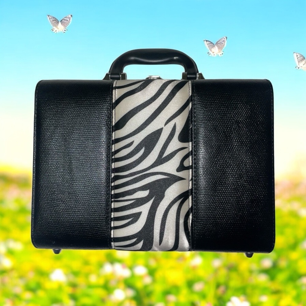 y2k zebra print makeup case